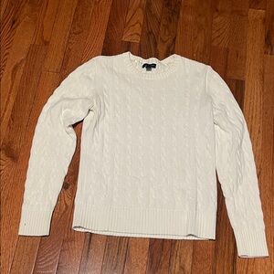 Tommy Hilfiger White Cable Knit Sweater